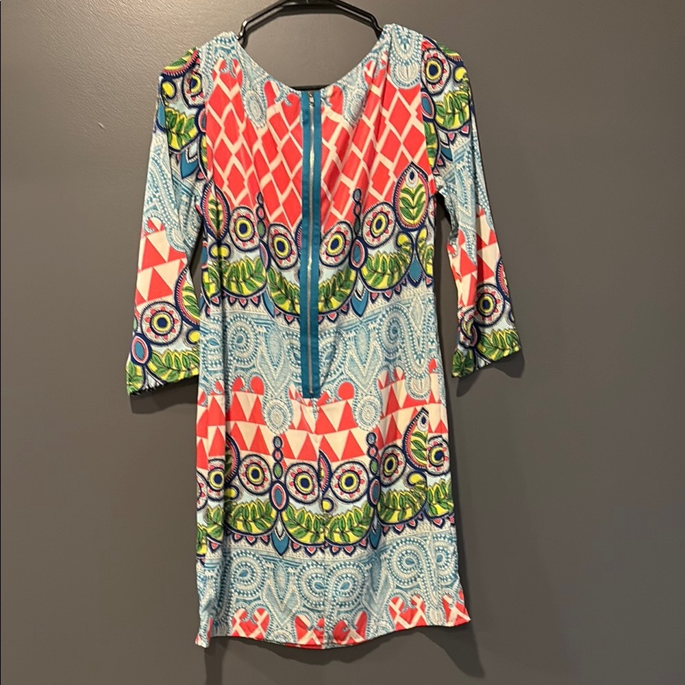 Colorful Geometric Pattern Dress - Picture 2 of 3